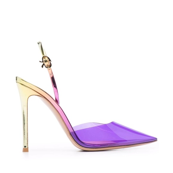 Ss24 and wedding season Gianvito Rossi Ribbon D’Orsay 105mm Plexi Slingback Pump - Picture 4 of 11